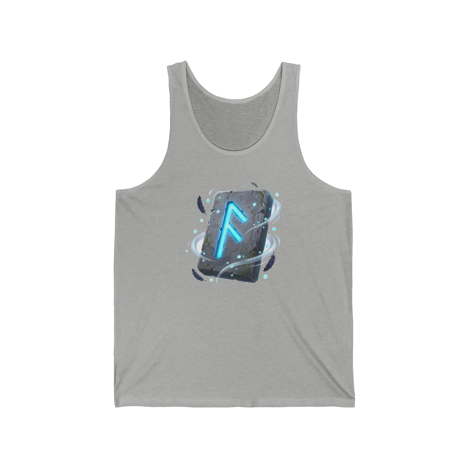 Ansuz Divine Speech Rune Tank Top - Soft Combed Cotton Retail Fit - Unisex White