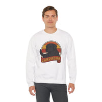 Labrador Retro 70s Sunset Sweatshirt - Heavy Blend Fleece Crewneck - Unisex White