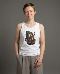 Uruz Rune Wild Ox Tank Top - Lightweight Ringspun Jersey Tank - Unisex Athletic Heather