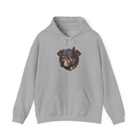 Viking Berserker Dogs Warpaint Hoodie - Medium-Heavy Cotton Blend Fleece - Unisex Sport Grey