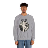 Ansuz Rune Divine Speech Sweatshirt - Heavy Blend Fleece Crewneck - Unisex Off White