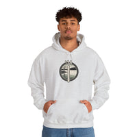 Isa Rune Ice Stillness Hoodie - Heavy Blend Fleece Pullover - Unisex White