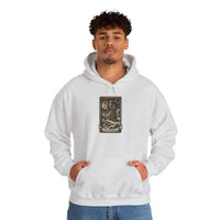 The Hermit Tarot Card Hoodie - Heavy Blend Fleece Pullover - Unisex White