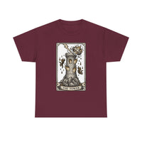 The Tower Tarot Card Graphic T-Shirt - Heavy Cotton Classic Fit Tee - Unisex White