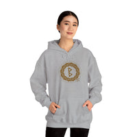 Berkana Earth Mother Rune Hoodie - Heavy Blend Fleece Pullover - Unisex White