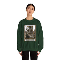 The Chariot Tarot Card Sweatshirt - Heavy Blend Cotton-Poly Crewneck - Unisex White