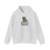 8-Bit Pixel Gaming Dogs Hoodie - Heavyweight Cotton Blend Pullover - Unisex White