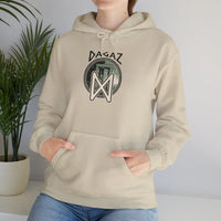Dagaz Rune Threshold Graphic Hoodie - Soft Cotton Blend Pullover - Unisex White