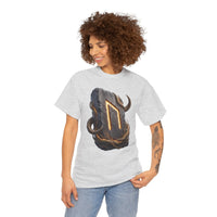 Uruz Rune Wild Ox Strength T-Shirt - Heavy Cotton Classic Fit Tee - Unisex White