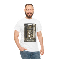 The High Priestess Tarot Card T-Shirt - Heavy Cotton Classic Fit Tee - Unisex White