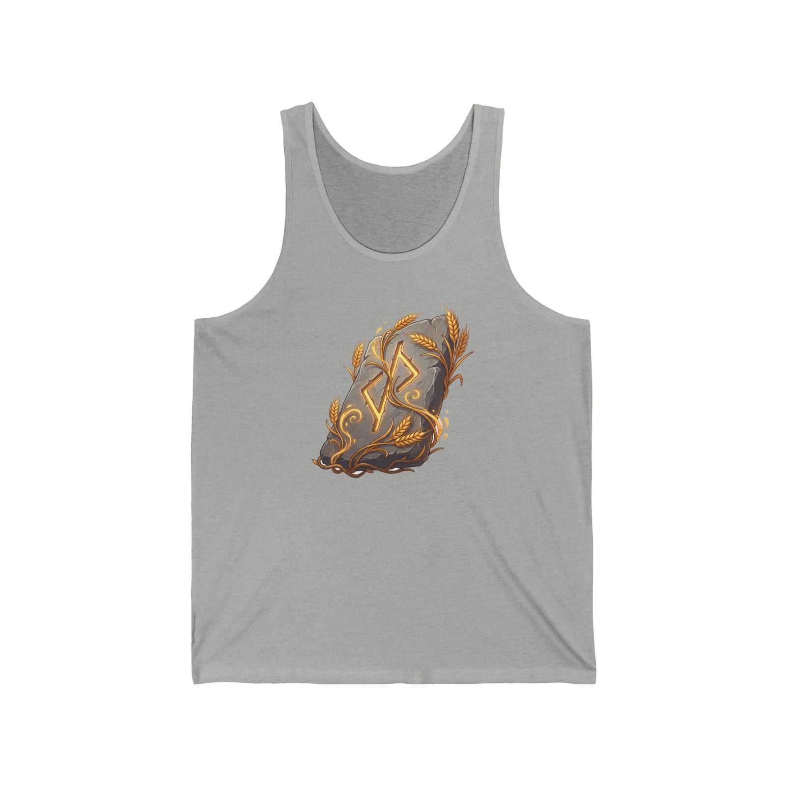 Jera Rune Wheat Graphic Tank Top - Soft Lightweight Retail Fit - Unisex Athletic Heather