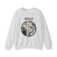 Ansuz Rune Divine Speech Sweatshirt - Heavy Blend Fleece Crewneck - Unisex Off White