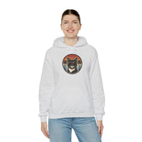 Cool Cat Aviators Sunset Hoodie - Classic Fit Fleece Pullover - Unisex White