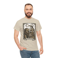 Tarot Strength Card Graphic T-Shirt - Heavy Cotton Classic Fit Crewneck - Unisex White