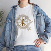 Raido Journey Rune Graphic T-Shirt - Heavy Cotton Classic Fit Tee - Unisex White