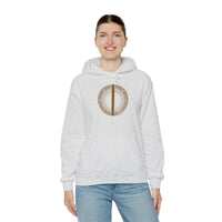 Isa Ice Stillness Rune Hoodie - Heavyweight Cotton Blend Pullover - Unisex White