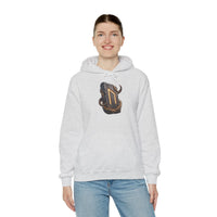 Uruz Runic Symbol Hoodie - Heavy Blend Fleece Pullover - Unisex Off White