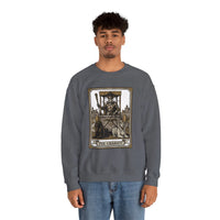 The Chariot Tarot Card Sweatshirt - Heavy Blend Cotton-Poly Crewneck - Unisex White