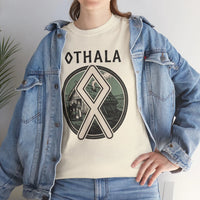 Othala Rune Family Homestead T-Shirt - Heavy Cotton Classic Fit Tee - Unisex White