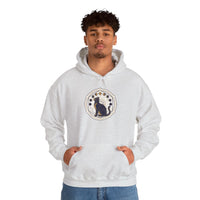 Moon Phases Sacred Geometry Cat Hoodie - Soft Fleece Pullover - Unisex White