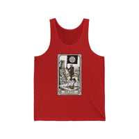 Death Tarot Card Graphic Tank Top - Lightweight Combed Cotton Jersey - Unisex Athletic Heather