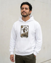 The Fool Tarot Card Hoodie - Heavy Blend Cotton Blend Pullover - Unisex White