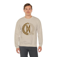 Dagaz Rune Dawn & Dusk Sweatshirt - Heavy Blend Classic Fit Crewneck - Unisex White