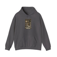 The Hermit Tarot Card Hoodie - Heavy Blend Fleece Pullover - Unisex White