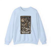 The Hermit Tarot Card Sweatshirt - Heavy Blend Crewneck Fleece - Unisex Off White
