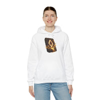 Ingwaz Runic Seed Hoodie - Warm Cotton Blend Pullover - Unisex White