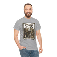 Tarot Strength Card Graphic T-Shirt - Heavy Cotton Classic Fit Crewneck - Unisex White