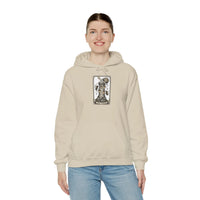 The Tower Tarot Card Hoodie - Heavy Blend Fleece Pullover - Unisex White