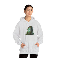 Othala Rune Stone Graphic Hoodie - Heavy Blend Fleece Pullover - Unisex White