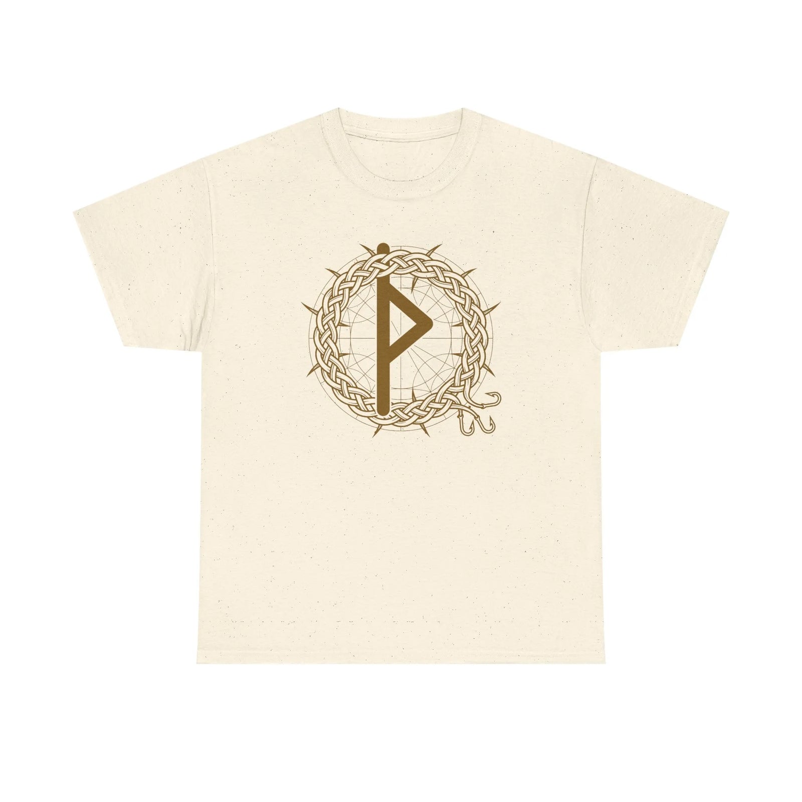 Thurisaz Rune Symbol T-Shirt - Heavy Cotton Classic Fit Tee - Unisex White