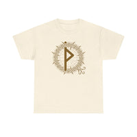 Thurisaz Rune Symbol T-Shirt - Heavy Cotton Classic Fit Tee - Unisex White
