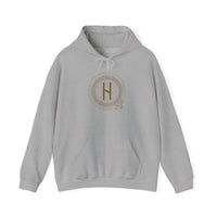 Hagalaz Crushing Change Rune Hoodie - Heavy Blend Fleece Pullover - Unisex White