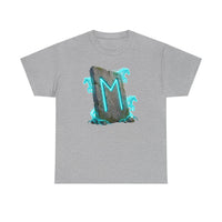 Ehwaz Rune Twin Horse T-Shirt - Heavyweight 100% Cotton Classic Tee - Unisex White