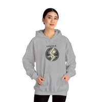 Sowulo Rune Sun Guidance Hoodie - Heavyweight Cotton Blend Pullover - Unisex White