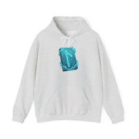 Laguz Water Rune Graphic Hoodie - Soft Fleece Blend Pullover - Unisex White