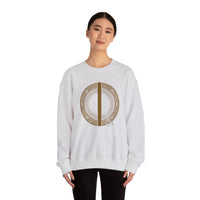 Isa Rune Ice Stillness Sweatshirt - Midweight 50/50 Cotton Poly Fleece - Unisex White