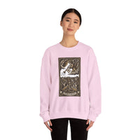 Judgement Tarot Card Graphic Sweatshirt - Heavy Blend Classic Fit Crewneck - Unisex White