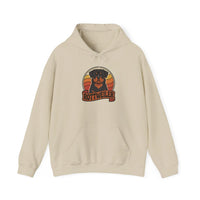 Rottweiler Retro 70s Sunset Hoodie - Soft Blend Classic Fit Pullover - Unisex White