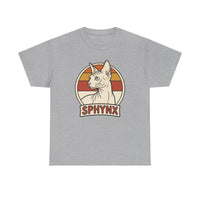 Sphynx Retro 70s Sunset Graphic T-Shirt - Heavy Cotton Classic Fit Tee - Unisex Off White