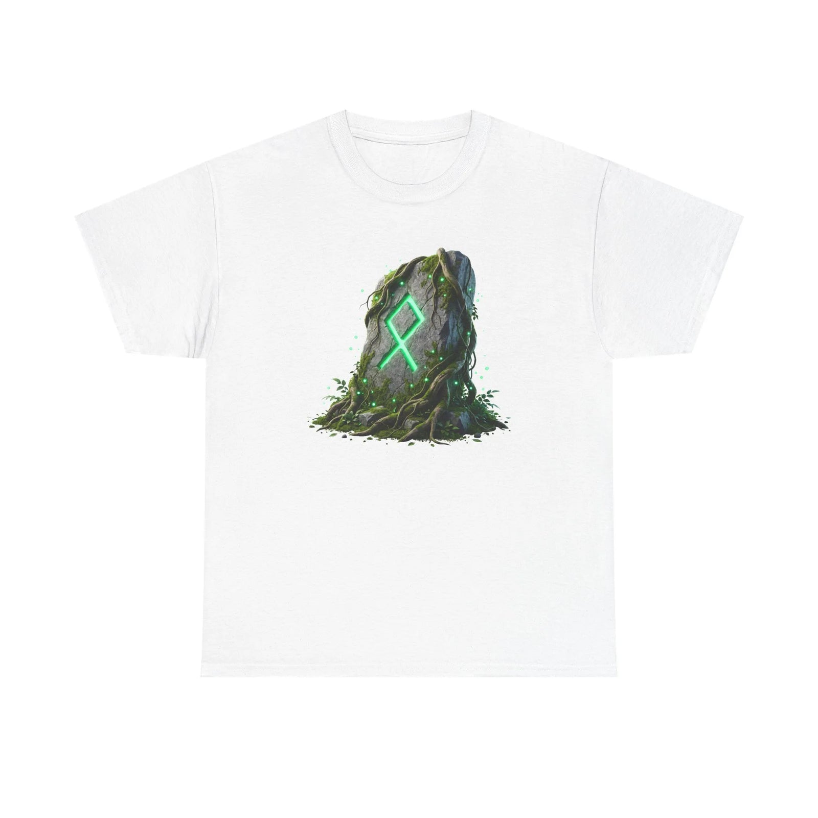 Othala Rune Ancestral Home T-Shirt - Heavy Cotton Classic Fit Tee - Unisex White