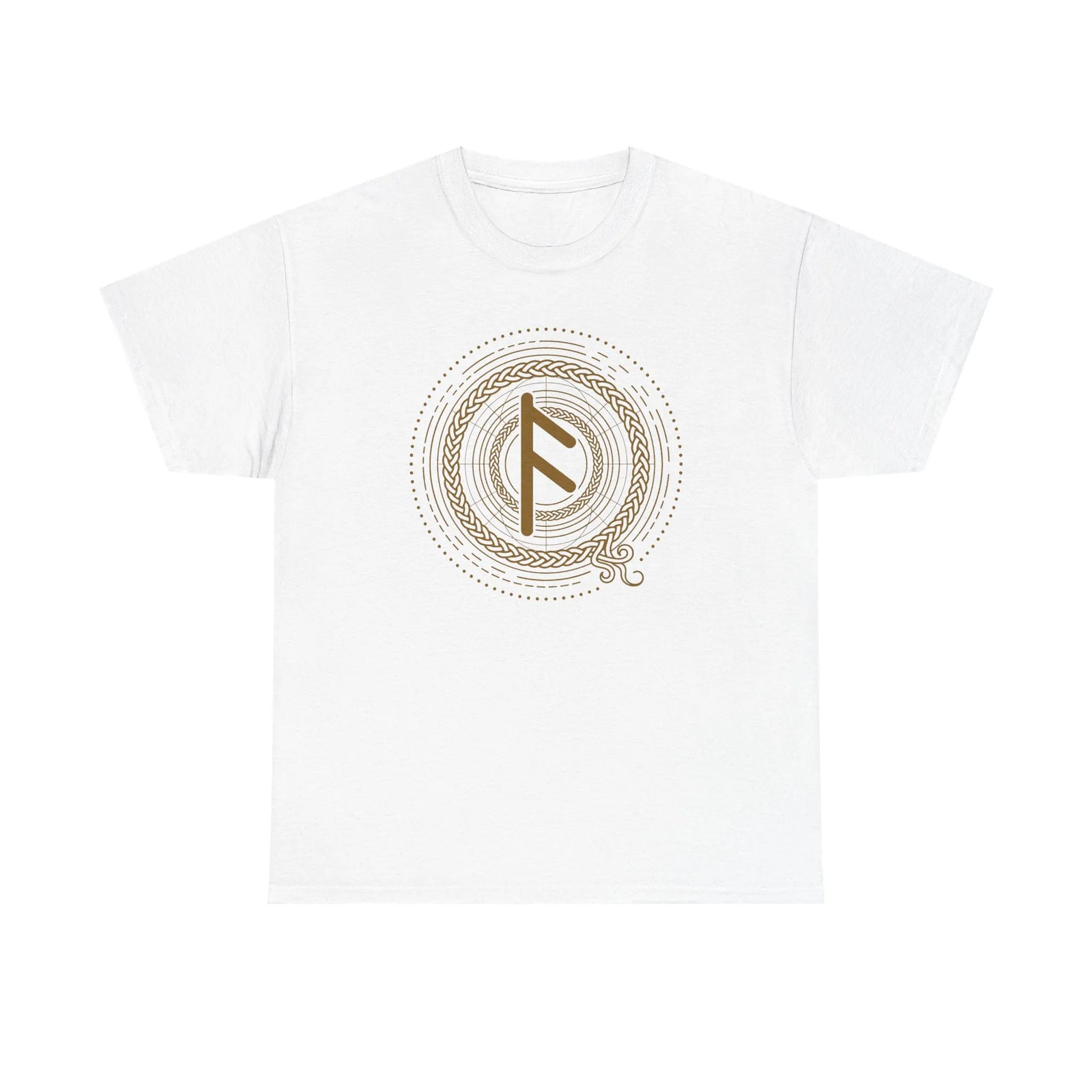 Ansuz Rune Divine Speech T-Shirt - Heavy Cotton Classic Fit Tee - Unisex White