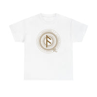 Ansuz Rune Divine Speech T-Shirt - Heavy Cotton Classic Fit Tee - Unisex White