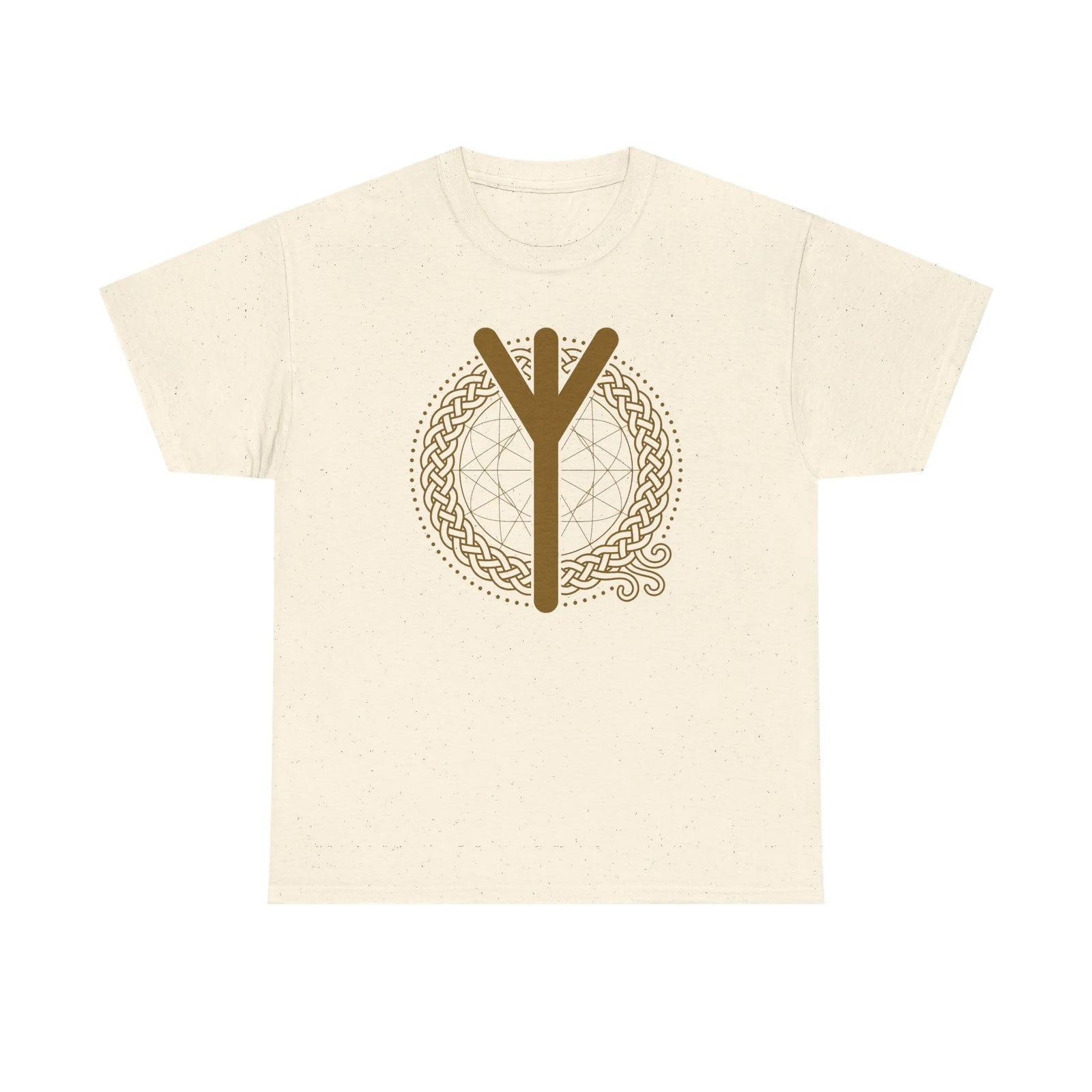 Elhaz Rune Protection Graphic T-Shirt - Heavyweight Cotton Classic Tee - Unisex White