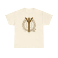 Elhaz Rune Protection Graphic T-Shirt - Heavyweight Cotton Classic Tee - Unisex White