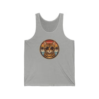 Cool Cat 70s Sunset Aviators Tank Top - Soft Lightweight Jersey Knit - Unisex Athletic Heather