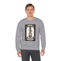 The Hanged Man Tarot Card Sweatshirt - Soft Fleece Classic Fit Crewneck - Unisex Off White
